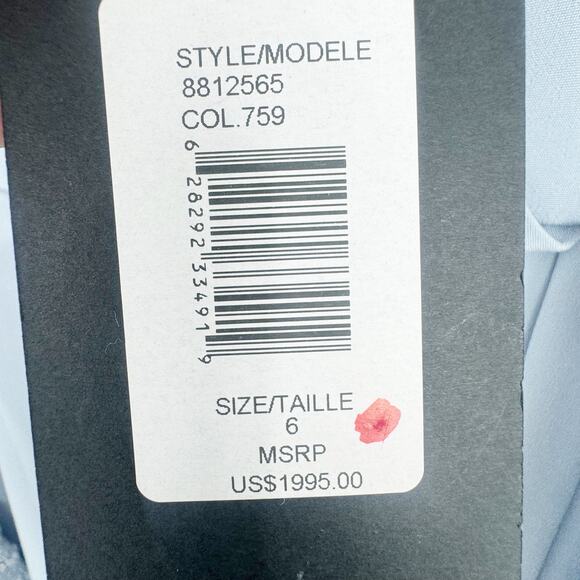 Theia Couture 100% Silk Embellished  Balloon Sleeve Gown Size 6 NWT Retail $1995 - Picture 11 of 11